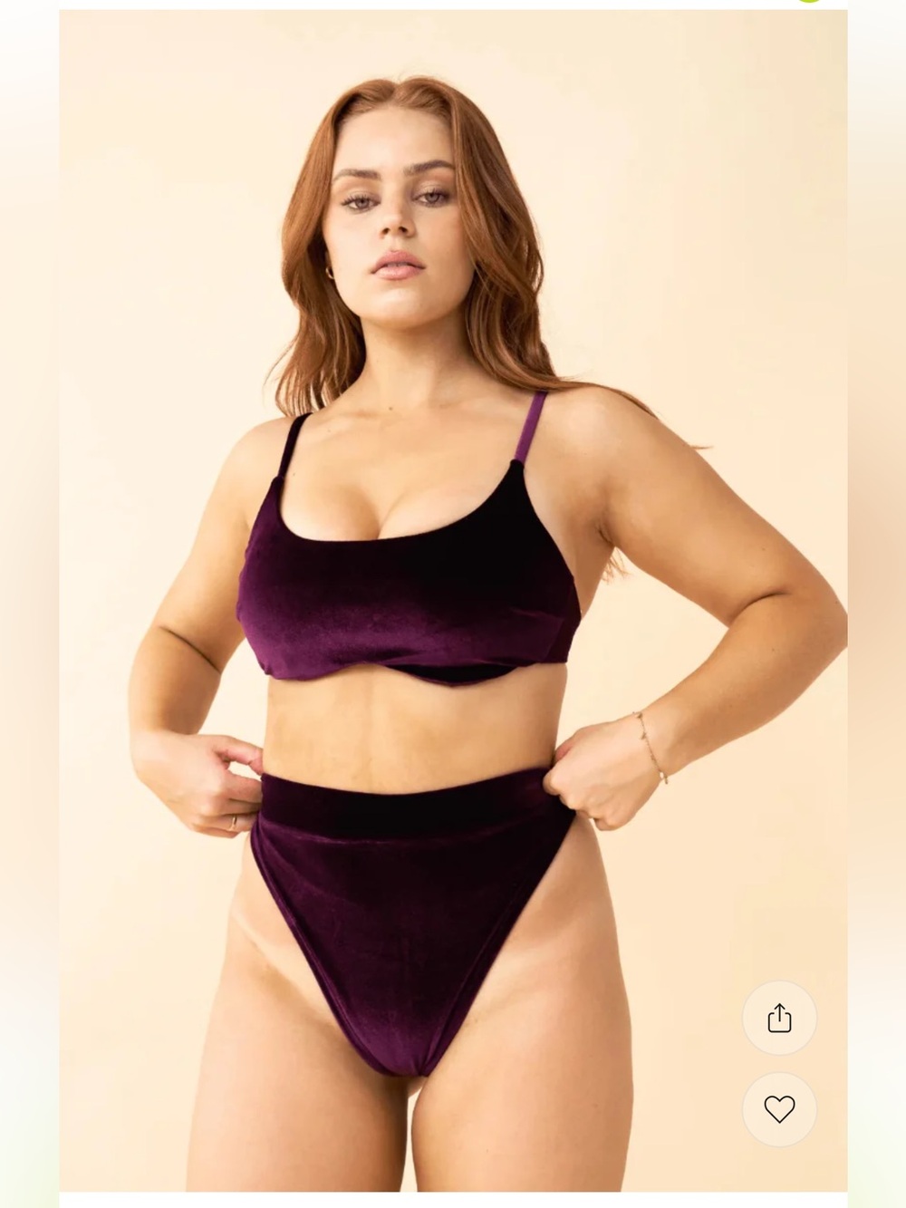 New Lunalae Hight waisted Crunch bottoms velvet deep Plum
